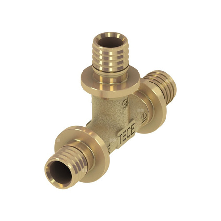 Trójnik TECE flex 90' mosiądz 16 mm (kw x kw x kw)