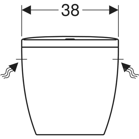 IDOL Spłuczka z zasilaniem bocznym, z armaturą, 3/6l