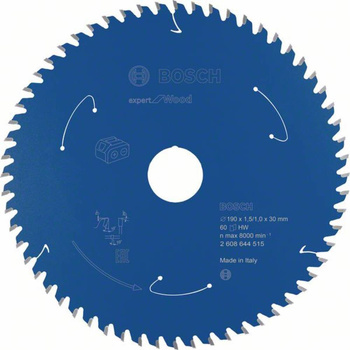 Ostrze do piły tarczowej bezprzewodowej Expert for Wood 190 x 1,5 / 1 x 30 T60