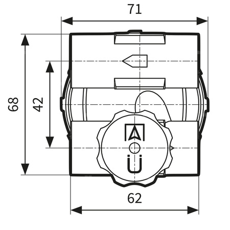 Filtr olejowy AFRISO Z 1/2 - 500 Sidwururowy fi 1/2''/1/2'' GW x GW, z wkładem plastikowym, maks. przepływ 310 l/h