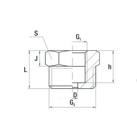 Złącze redukcja RUMET mosiądz 1/2'' x M10x1 (GZ x GW), 15 mm