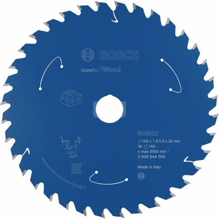 Ostrze do piły tarczowej bezprzewodowej Expert for Wood 160 x 1,5 / 1 x 20 T36