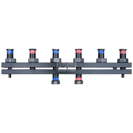 Rozdzielacz do instalacji c.o. AFRISO KSV 125-3 GZ 1 1/2'', 3-obieg. Nakrętka 1 1/2'', max. 70 kW