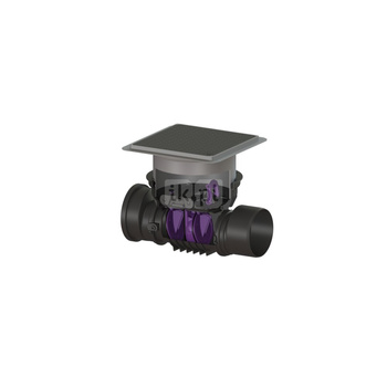 Zawór zwrotny Staufix DN 200 z pokrywą czarną z dwoma klapami z tworzywa