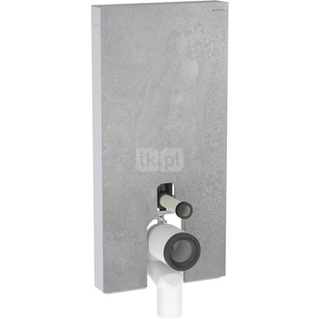 Moduł sanitarny do WC stojącego GEBERIT Monolith Plus, 1010 mm x 480 mm x 106 mm, front: imitacja betonu, bok: aluminium