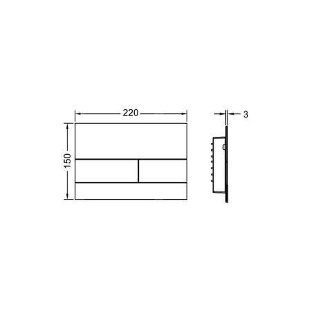 Przycisk spłukujący do stelaża (Mechaniczny) TECE square II metal, kolor chrom połysk