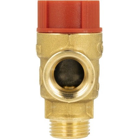 Zawór przelewowy AFRISO MS z wyjściem na manometr mosiądz 2 bar GZ x GW 1/2'' x 3/4''