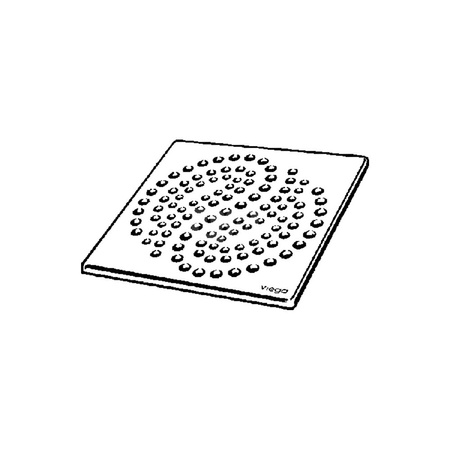 Advantix-ruszt Visign RS4 stal nierdzewna 1.4301, wymiar systemowy 145, masywne wykonanie, nr wzoru 4929.4 L: 143 B: 143 H: 5