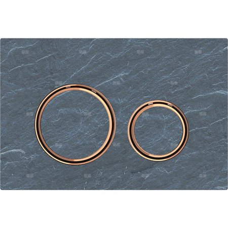 Przycisk uruchamiający Geberit Sigma21, przedni, łupek Mustang, pierścienie: czerwone złoto