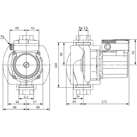 Pompa obiegowa WILO TOP-Z 30/7 DM PN6/10 RG, 2900 obr/min 3x400 V 50 Hz, PN 10/10bar