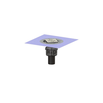 Wpust Ecoguss, DN80, odpł. pionowy, z nasadką Variofix i kratką szczel/ramą nierdz. 120x120