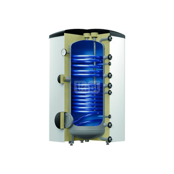 Pojemnościowy podgrzewacz wody Storatherm Aqua Solar AF 200/2_A 2 wężownice, srebrny, klasa energetyczna A