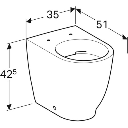Miska WC stojąca GEBERIT Acanto bez kołnierza wewnętrznego