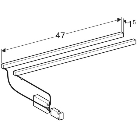 Podwójna listwa świetlna do szuflady wewnętrznej Geberit Group