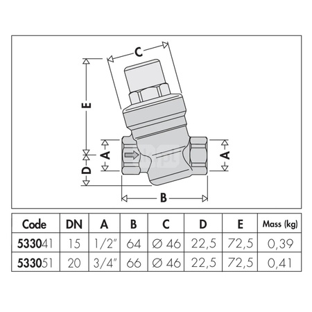 Regulator ciśnienia – wersja skośna 1/2"