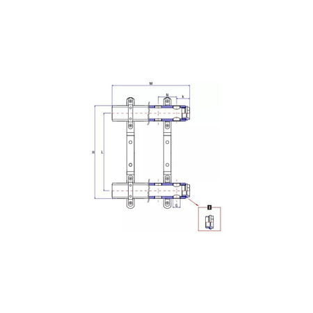 Rozdzielacz ogrzewania RUMET 70A 7 obwodowy