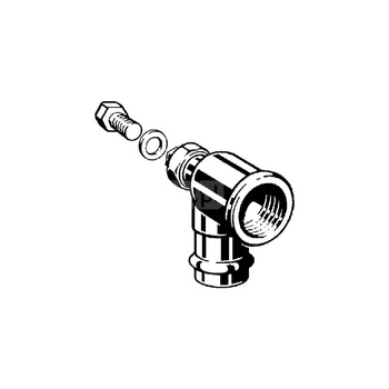 Profipress G-kolanko przyłączeniowe 90 st. z SC-Contur brąz, nr wzoru 2614.6 d: 28 Rp: 1