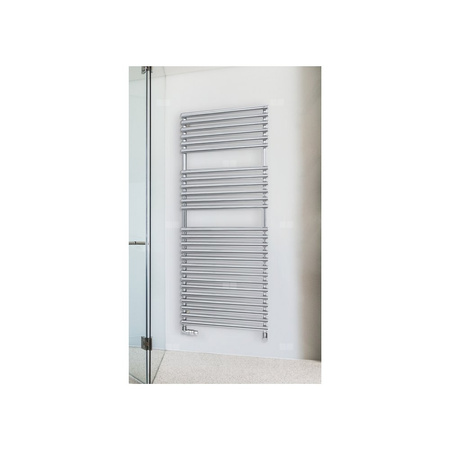 Grzejnik Zehnder Ovida OVB-080-050-05 - 496 mm, kolor (Code0521) White Quartz, złącze Code S063, konsole ścienne towel radiator, 4 zestawy naścienne