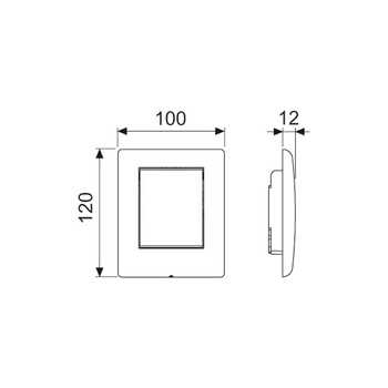 Przycisk spłukujący do stelaża do pisuaru (Mechaniczny) TECE planus, kolor biały połysk