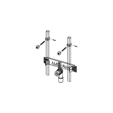 Trawers montażowy pod umywalkę o rozstawie otworów mocujących 280 mm TECE profil