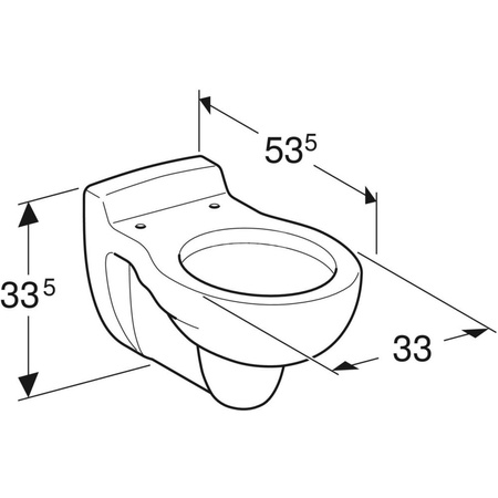 Miska WC wisząca GEBERIT Bambini ceramiczna biała błyszcząca