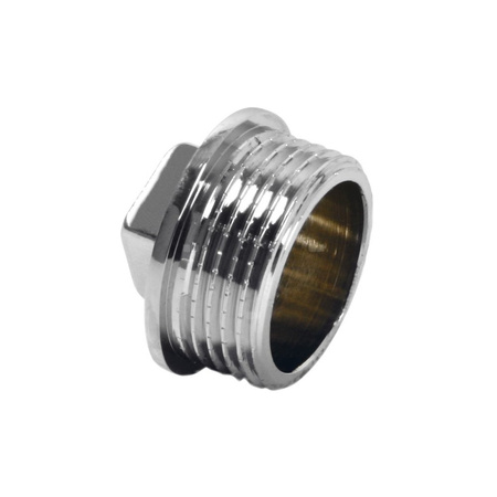 Korek FERRO mosiądz GZ 1/2'', kolor chrom