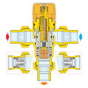 Regulowany termostatyczny zawór mieszający do instalacji solarnych 3/4" 30÷65 st. C