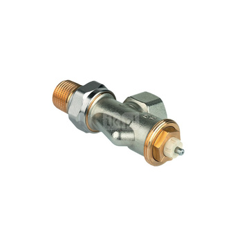 Zawór termostatyczny, osiowy, wkładka SX, 3/8", gwint wewnętrzny, ze złączką do grzejnika z uszczelnieniem metal-metal