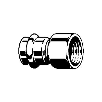 Złącze przejściowe Prestabo VIEGA 1112, Brąz x Stal, 22mm, 3/4'' x 3/4'' (MZ x GWM), 45mm - ocynk