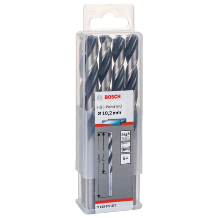 WIERT. HSS POINTTEQ 10.2MM 5PC