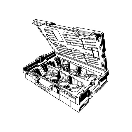 Walizka bez wyposażenia Systemkoffer PT2 VIEGA 2202.63 tworzywo sztuczne, kolor czarny