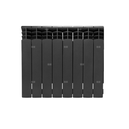 Grzejnik żeberkowy KFA Armatura G500/F 572 x 644 mm, kolor grafit (RAL 9007), moc 1128 W