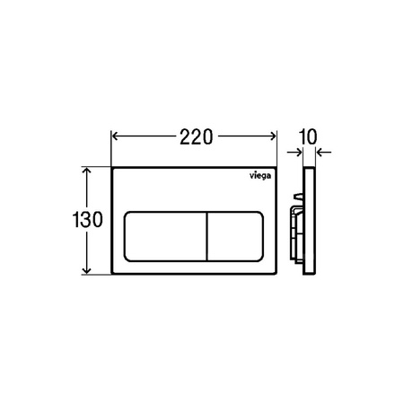 Przycisk uruchamiający do WC Prevista Visign for Life 5 nr wzoru 8601.1 płytka maskująca: tworzywo szt. biały alpejski klawisz: tworzywo szt. biały alpejski