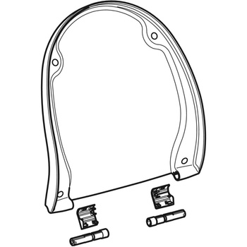 Pokrywa deski z zestawem zawiasów AqC5/5000+, bahamabeige