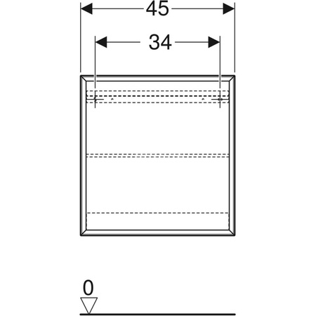 Regał iCon kwadratowy 45 cm x 46,7 cm x 13,2 cm Biały / Lakierowany na wysoki połysk