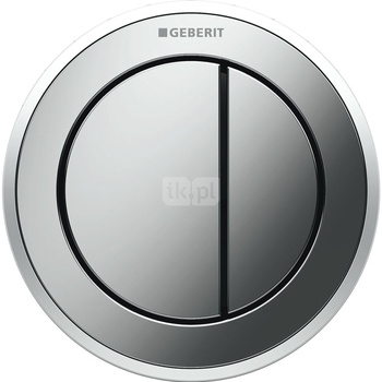 Pneumatyczny przycisk uruchamiający WC Geberit Typ 10, ręczny, podtynkowy, Sigma 8cm dwudzielny, chrom-chrom mat