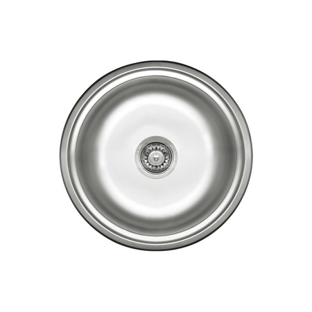 Deante Twist Zlewozmywak 1-komorowy okrągły bez ociekacza - satyna