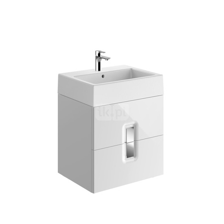 TWINS Szafka z 2 szufladami 60cm, biały połysk