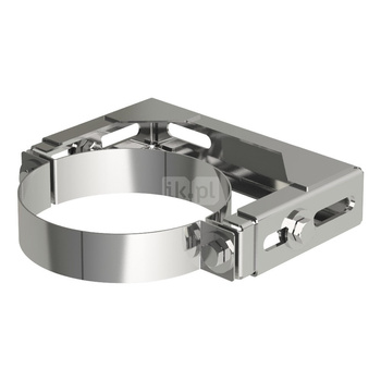 Uchwyt MK ŻARY PK WHT 1 stal nierdzewna fi 80/125 mm (mocowanie - Obejma do ściany regulowana)