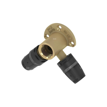 Kolano naścienne 90' TECE logo Dwuczęściowy, mosiądz, 16 mm x 1/2'' (pz x GW), 16 mm