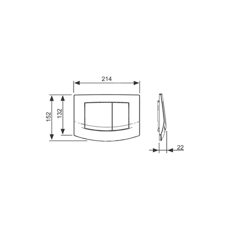 Przycisk spłukujący do stelaża do miski WC podwójny (Mechaniczny) TECE ambia tworzywo, kolor biały