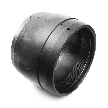 Mufa FOX SDR 17, polietylen (Stan surowy) / polietylen (czarny), 250 mm (mufa z tworzywa sztucznego do spawania/zgrzewania x mufa z tworzywa sztucznego do spawania/zgrzewania)