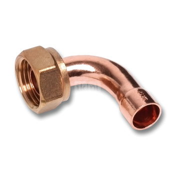 Łuk 90' SANHA 5002G Dwuczęściowy, Cu, 22 mm x 3/4'' (lw x nz)