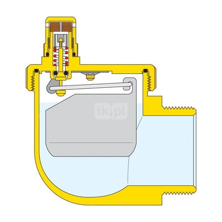 AERCAL - Automatyczny zawór odpowietrzający do grzejników 1/2" GZ