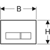 Przycisk uruchamiający Geberit Sigma50, przedni, uniwersalny