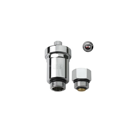 Odpowietrznik automatyczny z zaworem stopowym prosty 1/2"