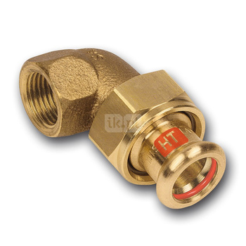 Śrubunek 45' SANHA Press Solar trzyczęść., Cu, 22 mm x 3/4'' (zw x GW)