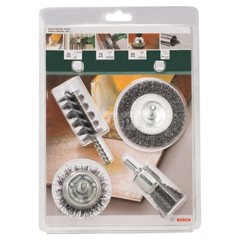 4-częściowy zestaw szczotek drucianych 4-częściowy zestaw szczotek drucianych