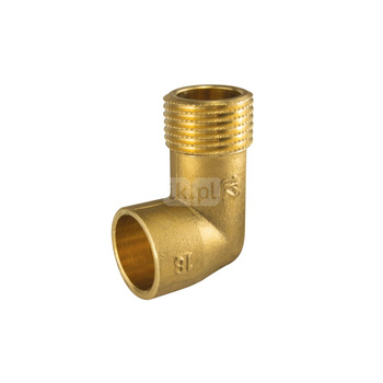 Kolano 90' UNIPAK, mosiądz, 18 mm x 1/2'' (lw x gz)
