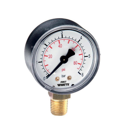 Manometr aksjalny 1/4" M1-ABS 63 0-16 R1/4 /D+C+QK+LF